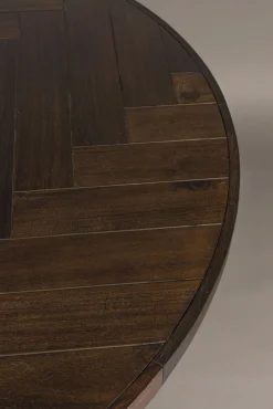 Houten Eettafels|Ronde Eettafels-Dutchbone Class Bistrotafel Brown