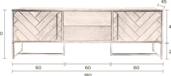 Dressoirs-Dutchbone Class Dressoir Natural