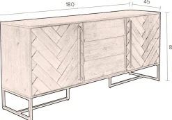 Dressoirs-Dutchbone Class High Dressoir Brown