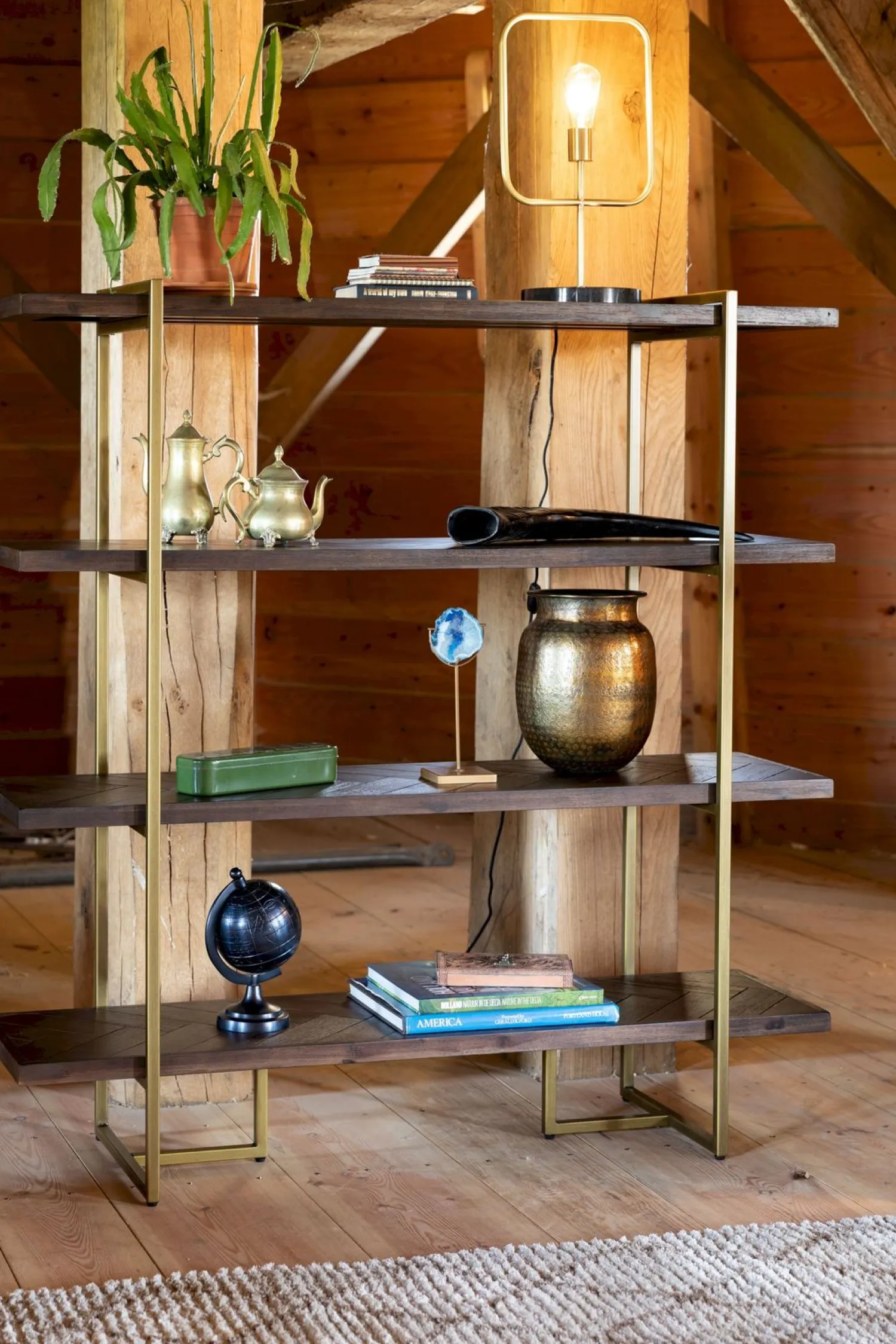 Boekenkasten|Vakkenkasten-Dutchbone Class Vakkenkast Brown