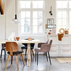Eetkamerstoelen Zonder Armleuning-vtwonen Classic Eetkamerstoel Zwart, Walnoot