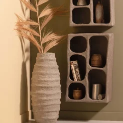 Opbergkasten|Opbergkasten-WOOOD Clay Wandkastje Grey