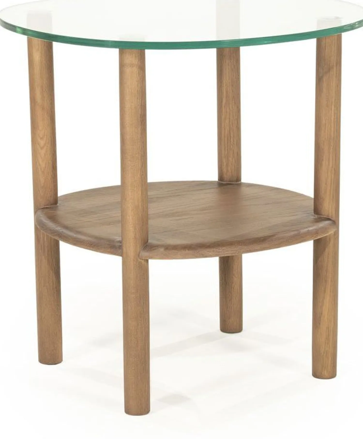 Glazen Bijzettafels-Eleonora Cleo Bijzettafel Lichtbruin