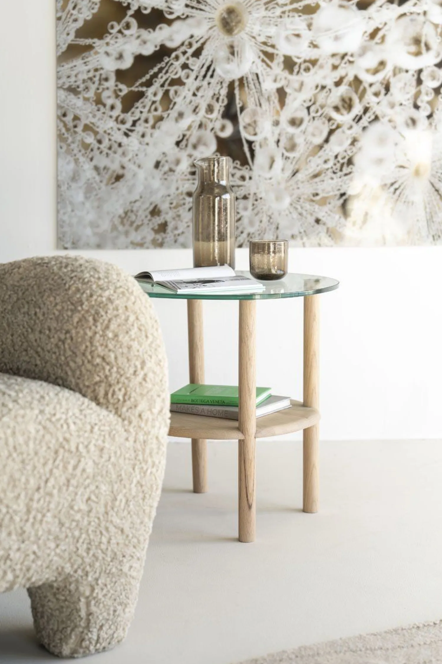 Glazen Bijzettafels-Eleonora Cleo Bijzettafel Naturel