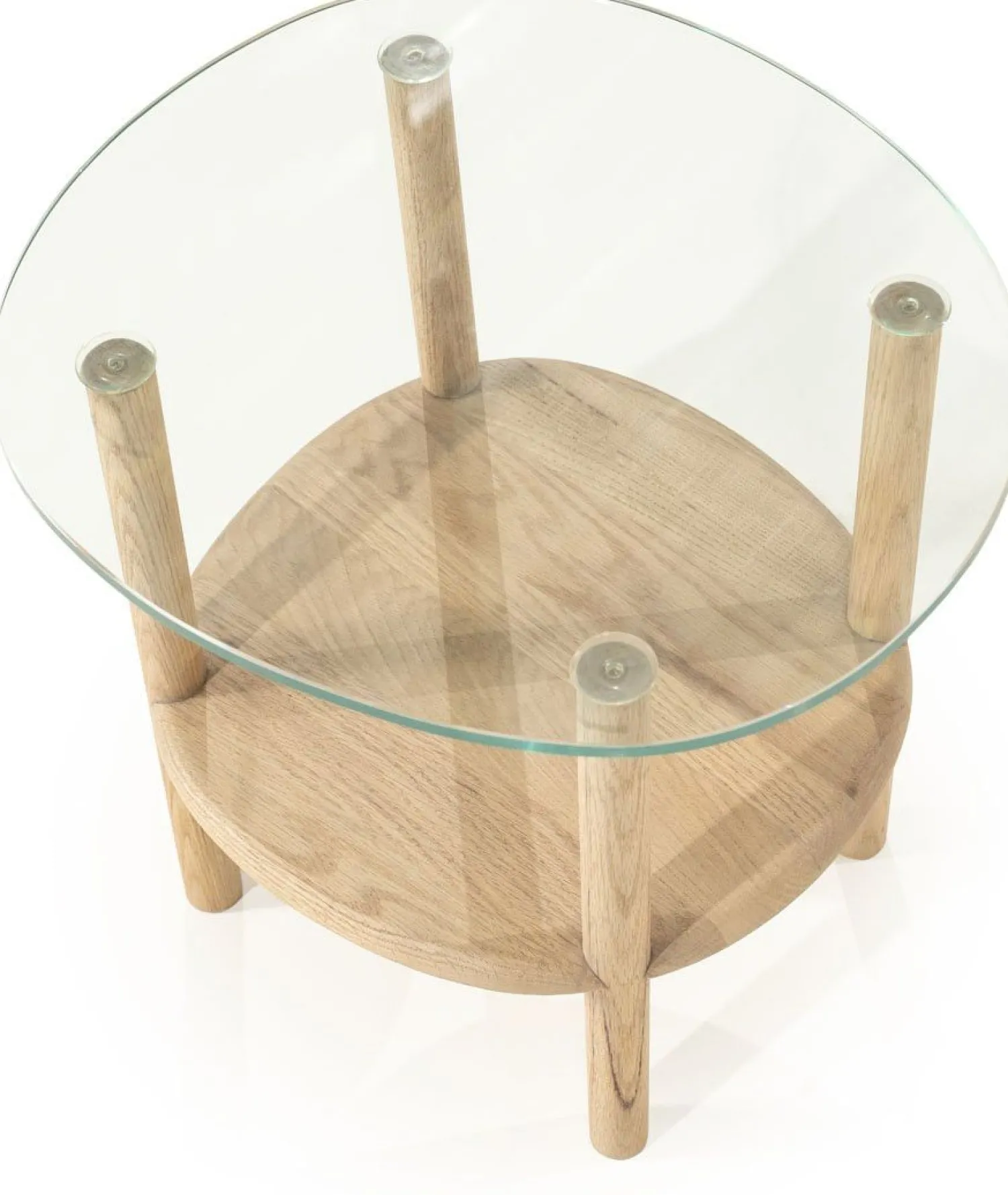 Glazen Bijzettafels-Eleonora Cleo Bijzettafel Naturel