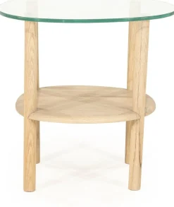 Glazen Bijzettafels-Eleonora Cleo Bijzettafel Naturel