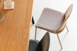 Eetkamerstoelen Zonder Armleuning-Zuiver Clip (set van 2) Eetkamerstoel Beige