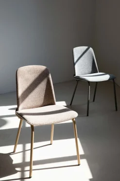 Eetkamerstoelen Zonder Armleuning-Zuiver Clip (set van 2) Eetkamerstoel Beige