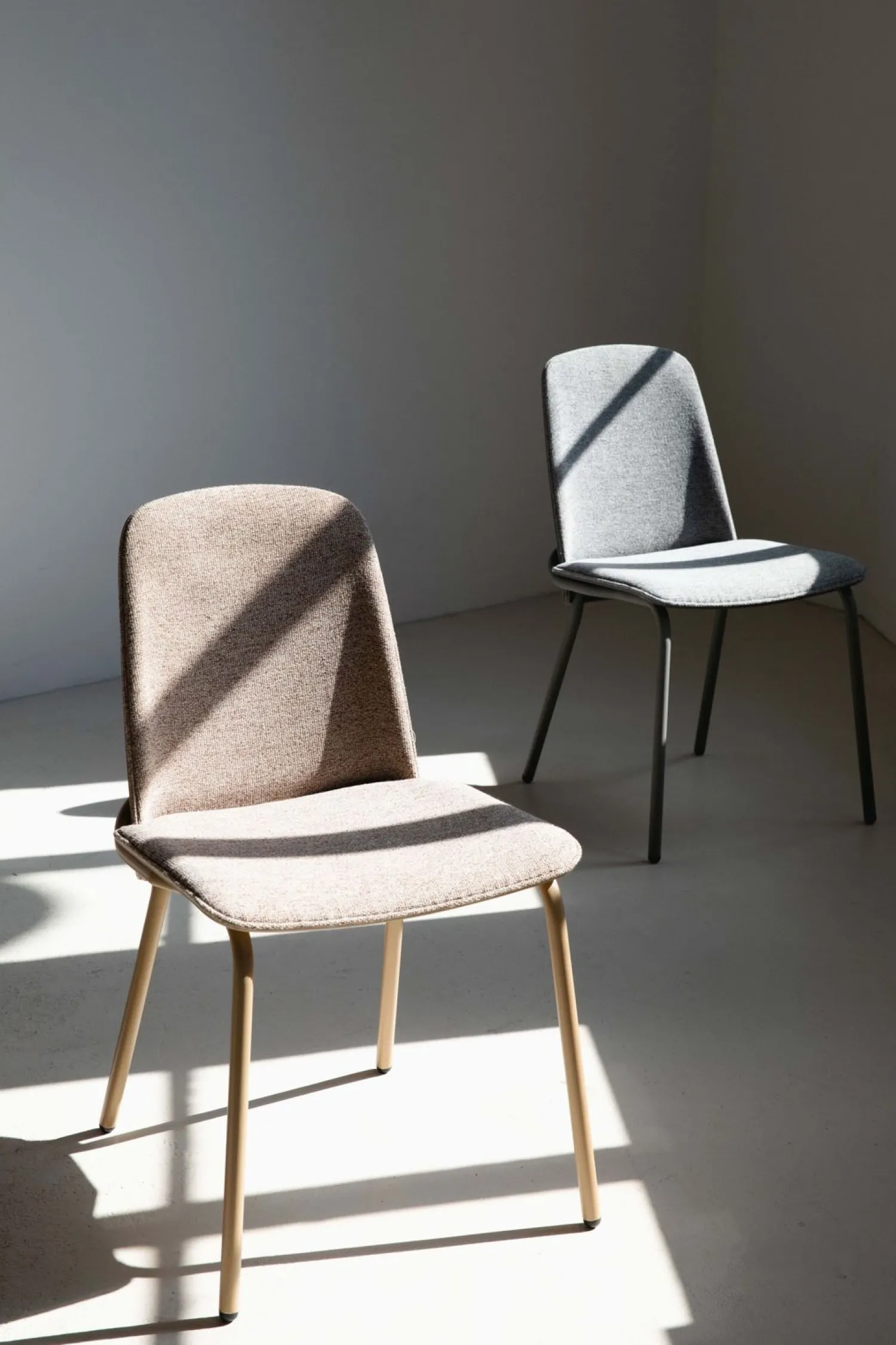 Eetkamerstoelen Zonder Armleuning-Zuiver Clip (set van 2) Eetkamerstoel Beige