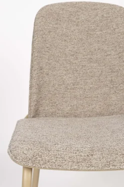 Eetkamerstoelen Zonder Armleuning-Zuiver Clip (set van 2) Eetkamerstoel Beige