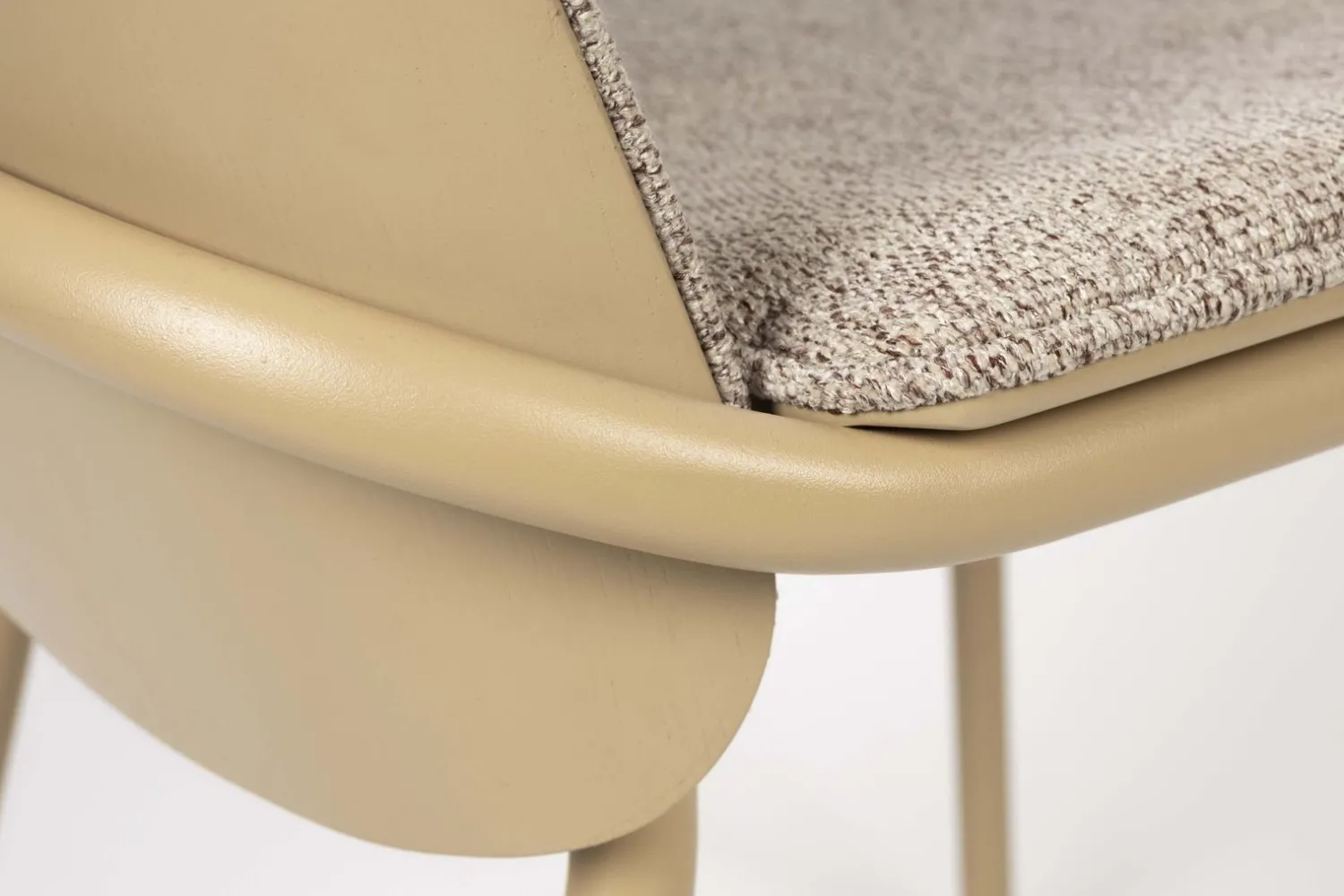 Eetkamerstoelen Zonder Armleuning-Zuiver Clip (set van 2) Eetkamerstoel Beige