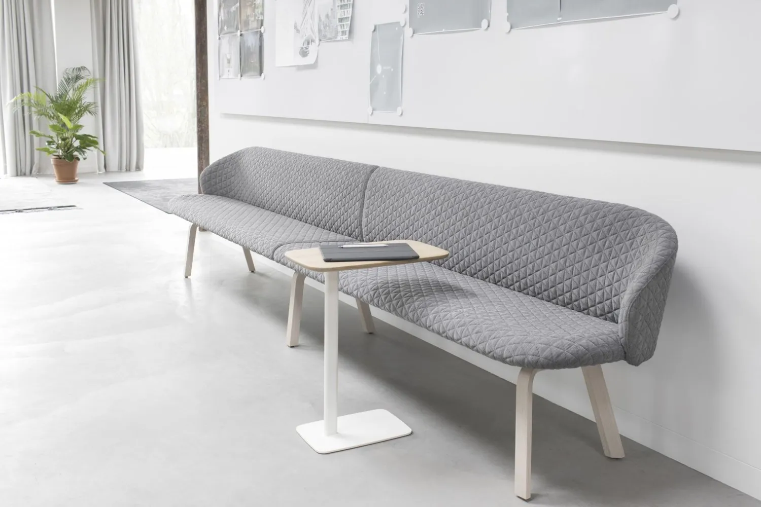 Design Eetkamerbanken|Stoffen Eetkamerbanken-Arco Close Eetkamerbank Blauw