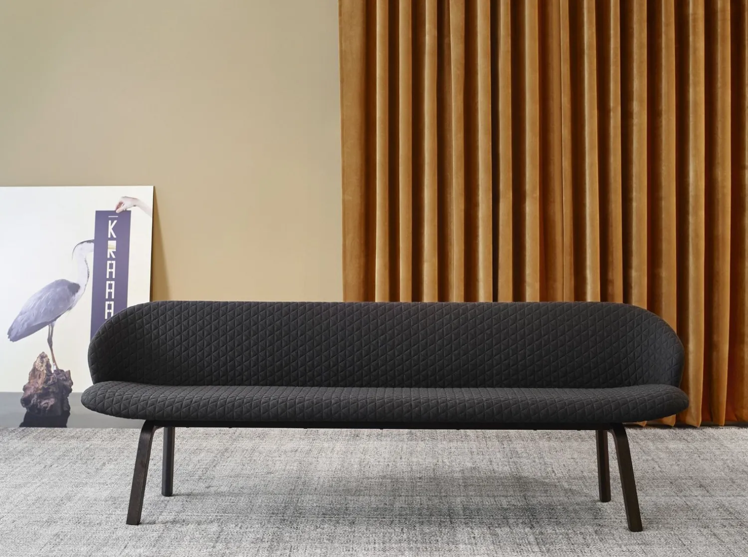 Design Eetkamerbanken|Stoffen Eetkamerbanken-Arco Close Eetkamerbank Blauw
