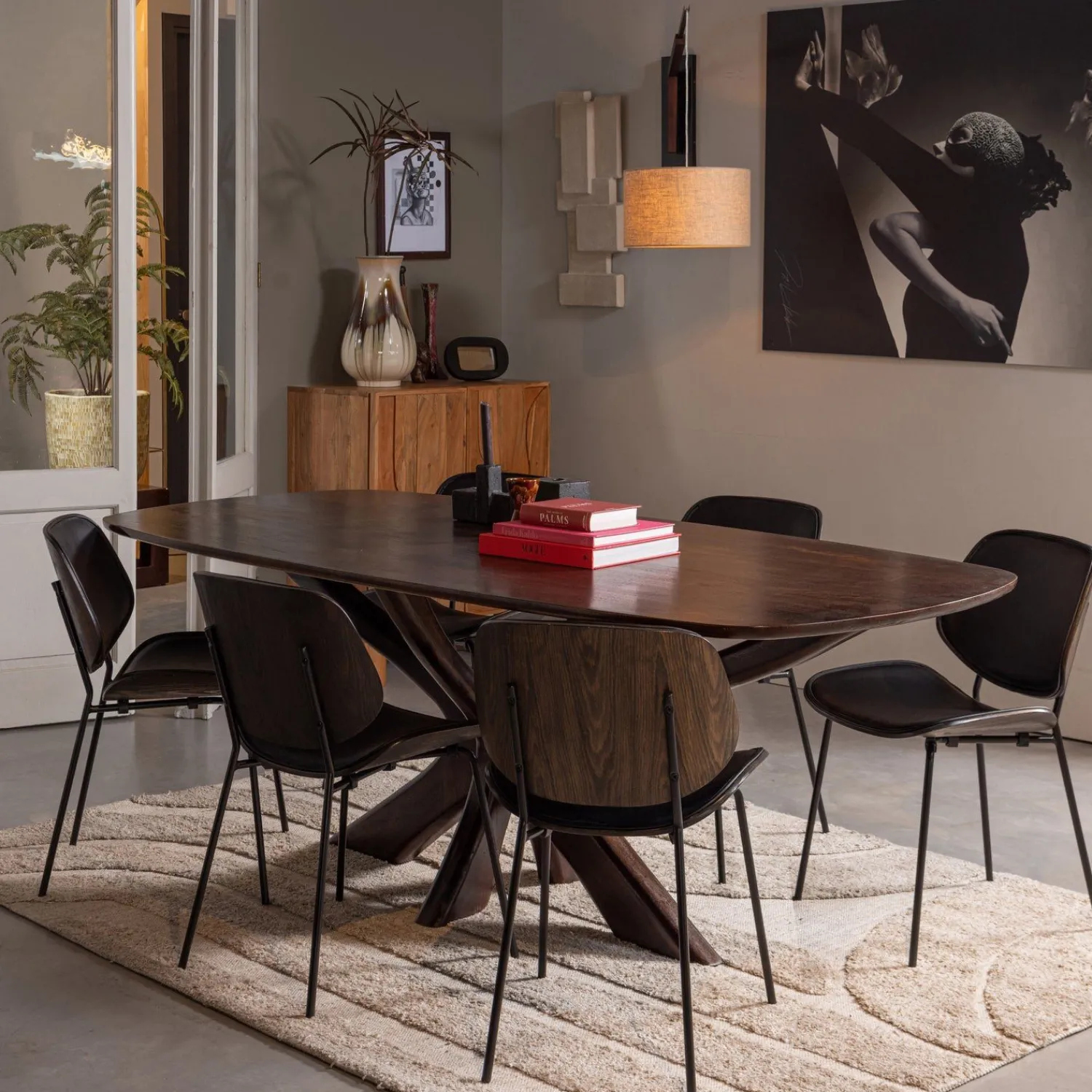 Eetkamerstoelen Zonder Armleuning-WOOOD Close In Eetkamerstoel Black