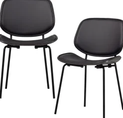 Eetkamerstoelen Zonder Armleuning-WOOOD Close In Eetkamerstoel Black