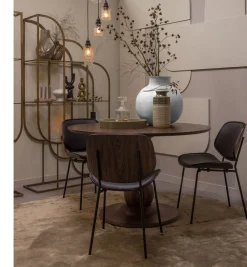 Eetkamerstoelen Zonder Armleuning-WOOOD Close In Eetkamerstoel Black
