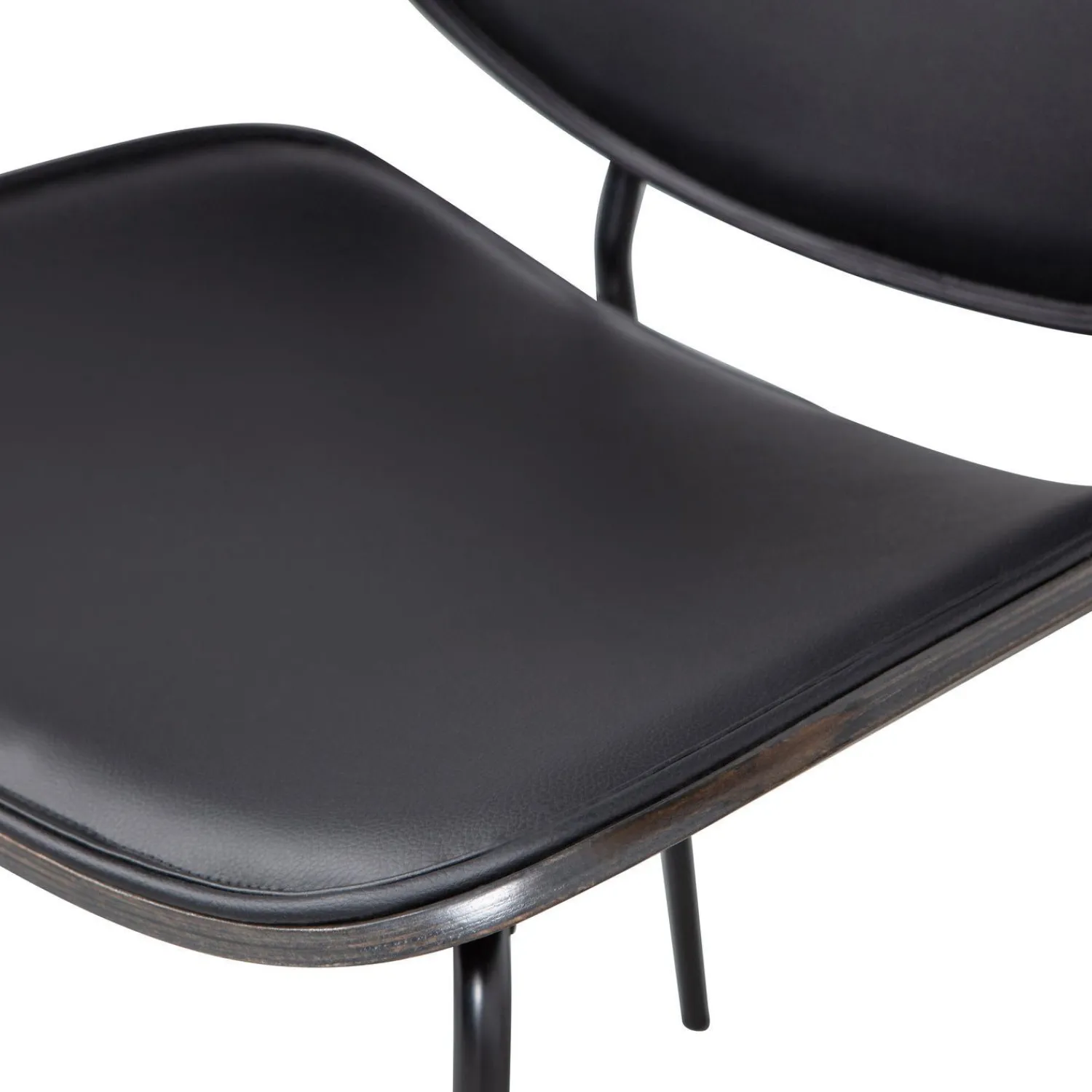 Eetkamerstoelen Zonder Armleuning-WOOOD Close In Eetkamerstoel Black