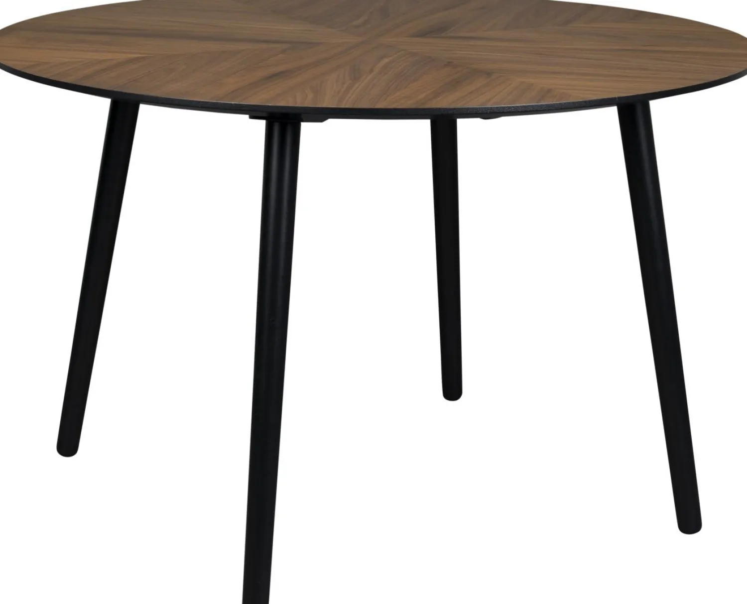 Houten Eettafels|Ronde Eettafels-Dutchbone Clover Rond Eettafel Bruin