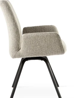 Draaibare Eetkamerstoelen|Eetkamerstoelen Met Armleuning-Feelings Wonen Cody Draaibaar Armstoel Clay