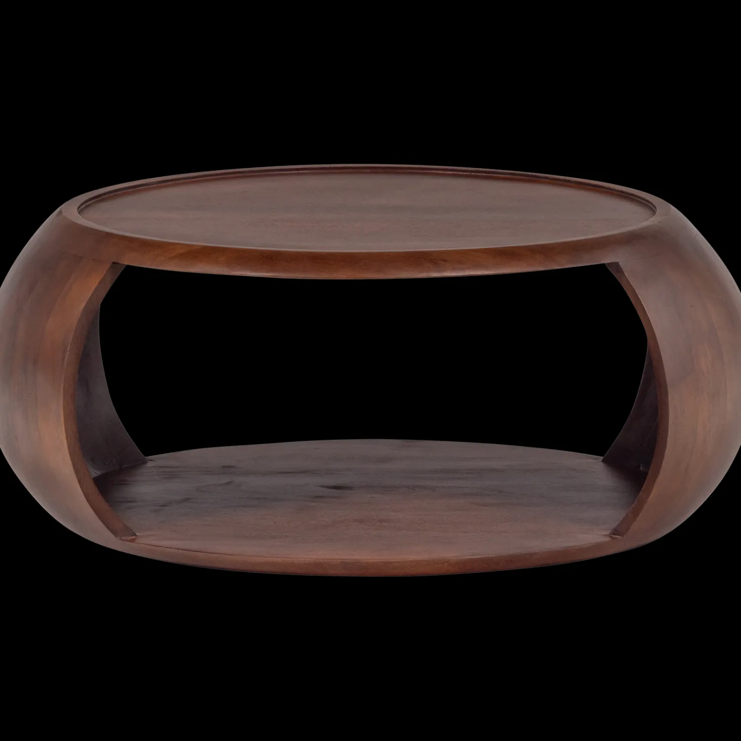 Houten Salontafels|Ronde Salontafels-WOOOD Cole Salontafel Bruin