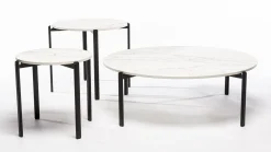 Ronde Bijzettafels-Metaform Collage Bijzettafel Wit