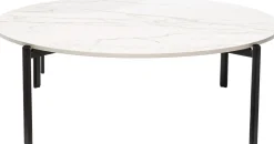 Ronde Salontafels-Metaform Collage Salontafel Wit