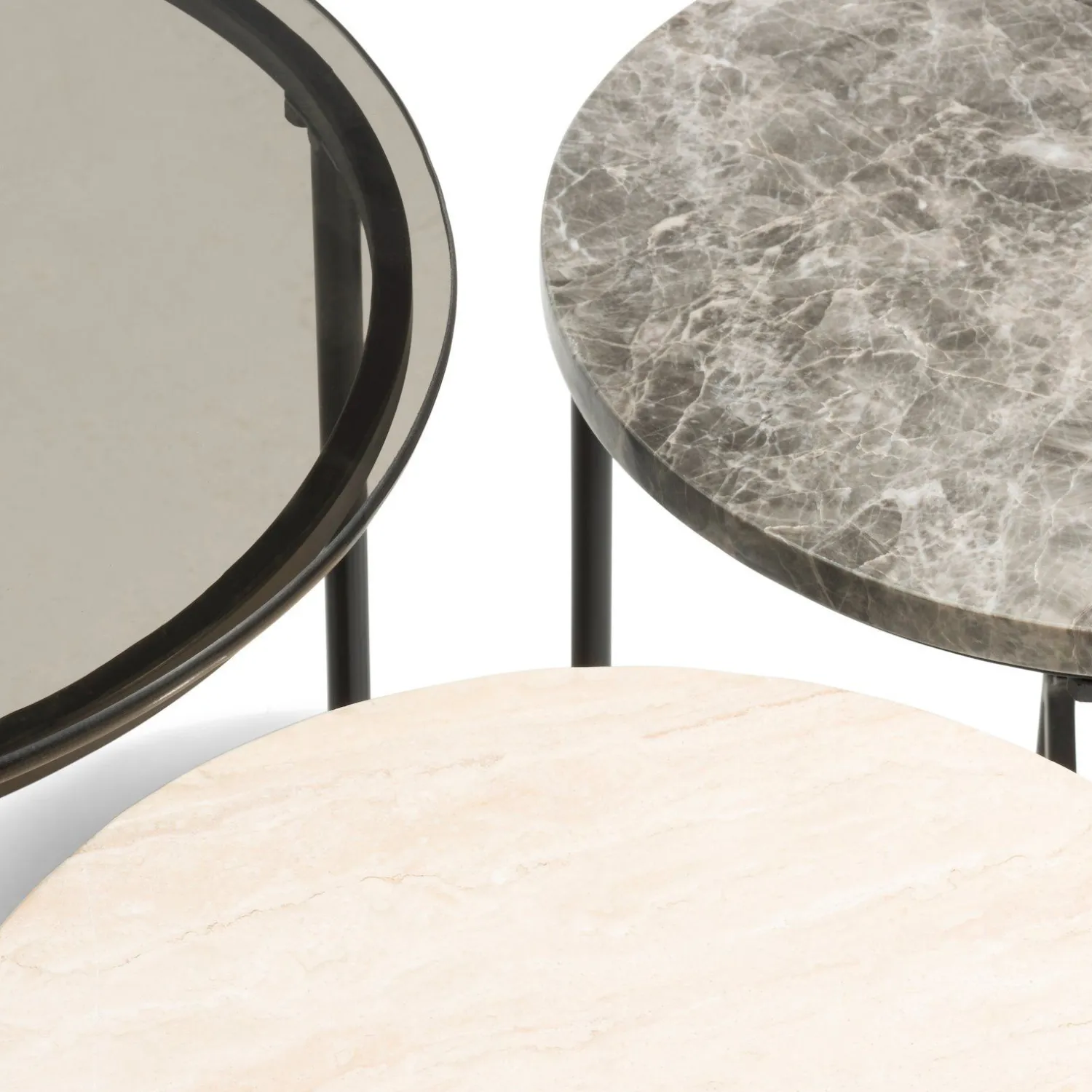 Ronde Bijzettafels-COCO maison Colton Bijzettafel Beige