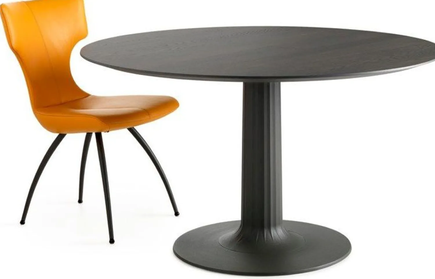 Ronde Eettafels-Leolux Columna Eettafel Zwart