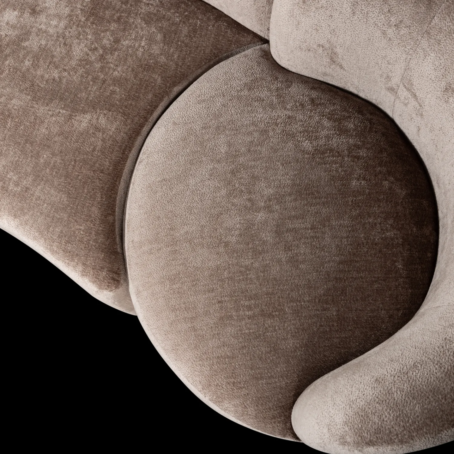 Elementenbanken-WOOOD Combi-Popular Fauteuil + Poef Elementenbank Taupe