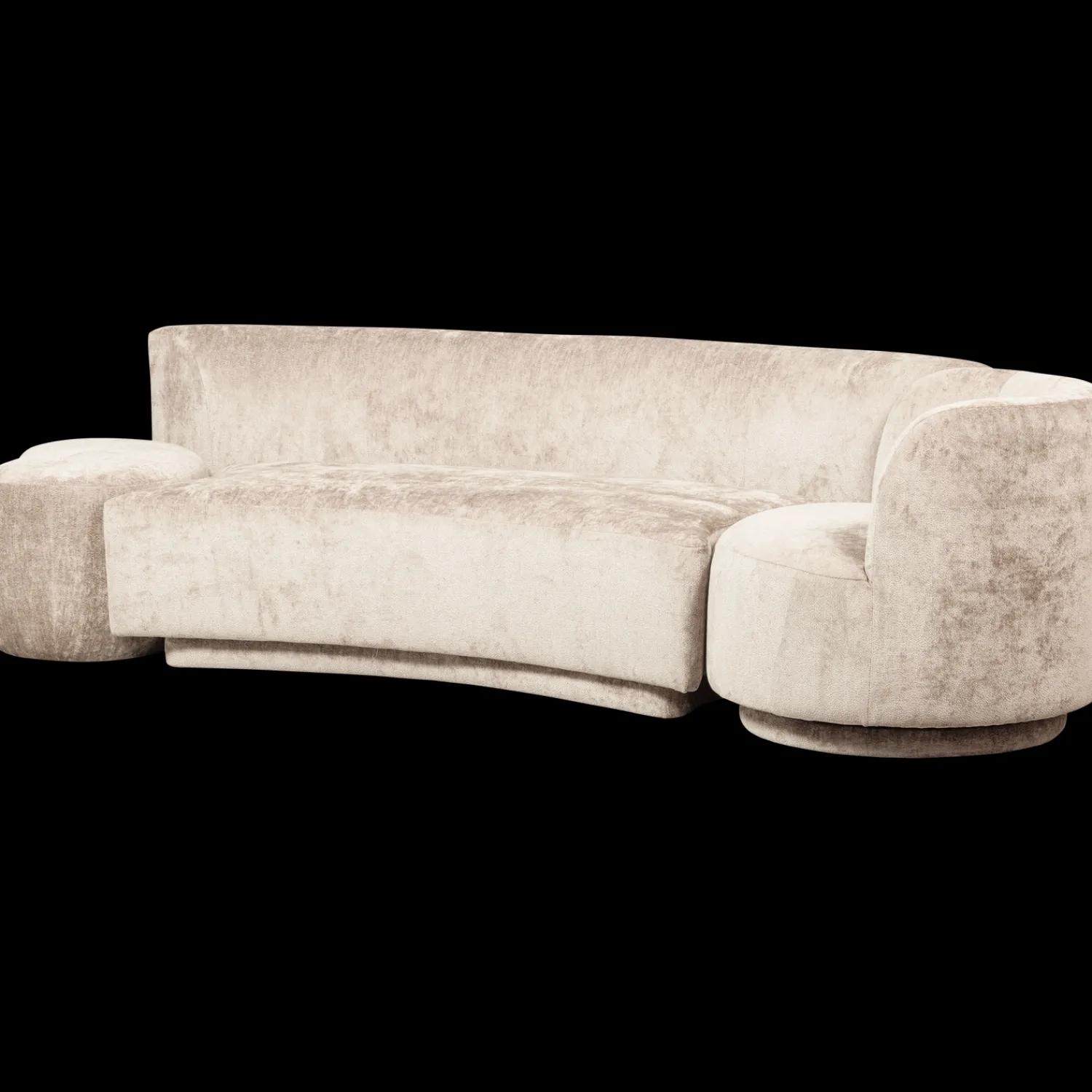 Elementenbanken-WOOOD Combi-Popular Fauteuil + Poef Elementenbank Natural