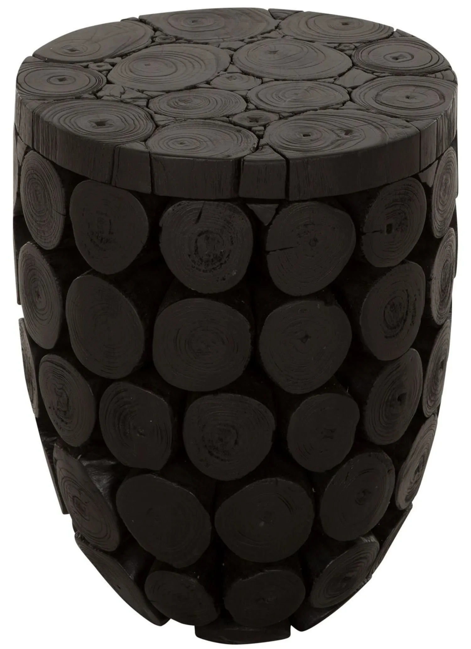 Houten Bijzettafels|Ronde Bijzettafels-MUST Living Cone Bijzettafel Zwart
