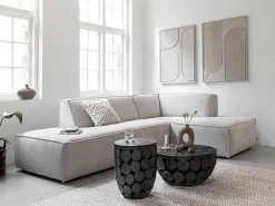 Houten Bijzettafels|Ronde Bijzettafels-MUST Living Cone Bijzettafel Zwart
