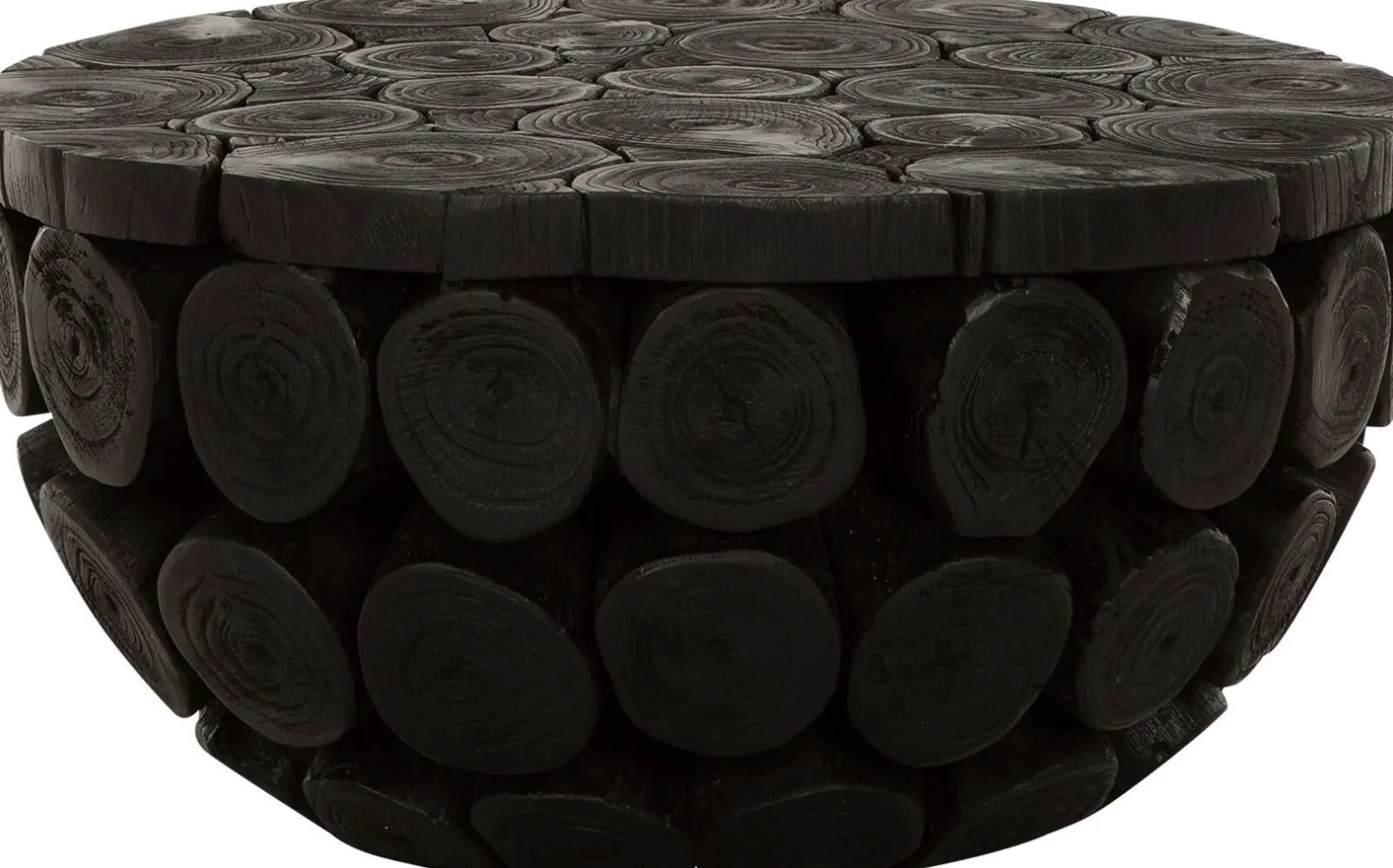 Houten Salontafels|Ronde Salontafels-MUST Living Cone Salontafel Zwart