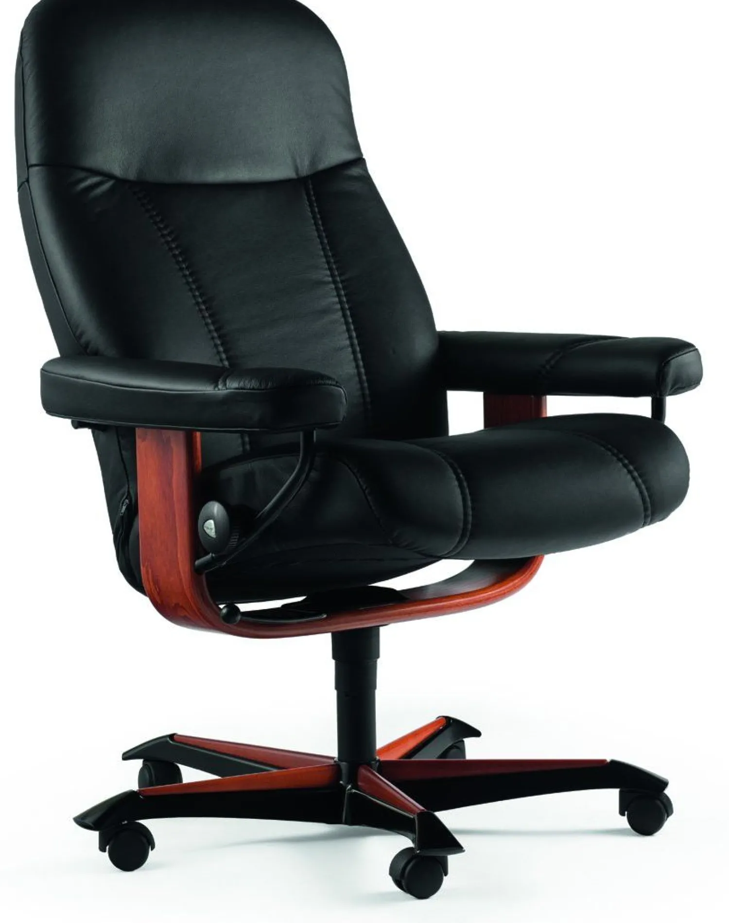 Relaxfauteuils-Stressless Consul Relaxfauteuil + Hocker Light Grey