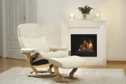 Relaxfauteuils-Stressless Consul Relaxfauteuil + Hocker Light Grey