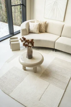 Vloerkleden|Organische Vloerkleden-By Boo Contour Vloerkleed Off White