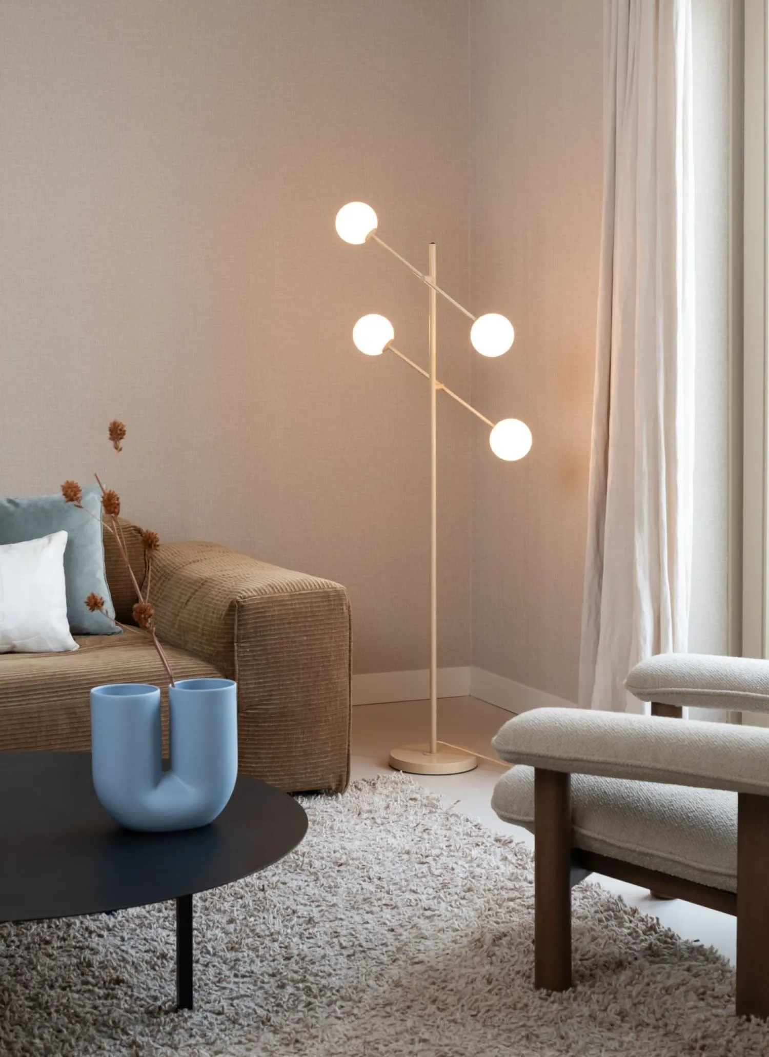 Moderne Vloerlampen|Vloerlampen-It's about RoMi Copenhagen Vloerlamp Beige