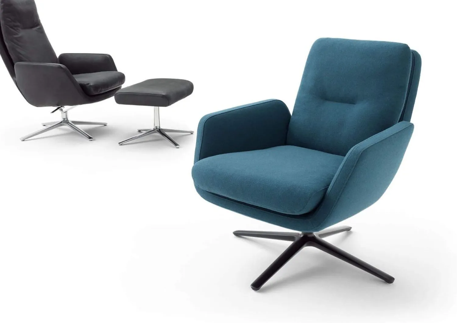 Design Fauteuils-COR dia Draaifauteuil Blauw