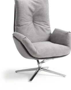 Design Fauteuils-COR dia Lounge Draaifauteuil Grijs