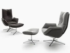 Design Fauteuils-COR dia Lounge Draaifauteuil Grijs