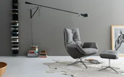 Design Fauteuils-COR dia Lounge Draaifauteuil Grijs