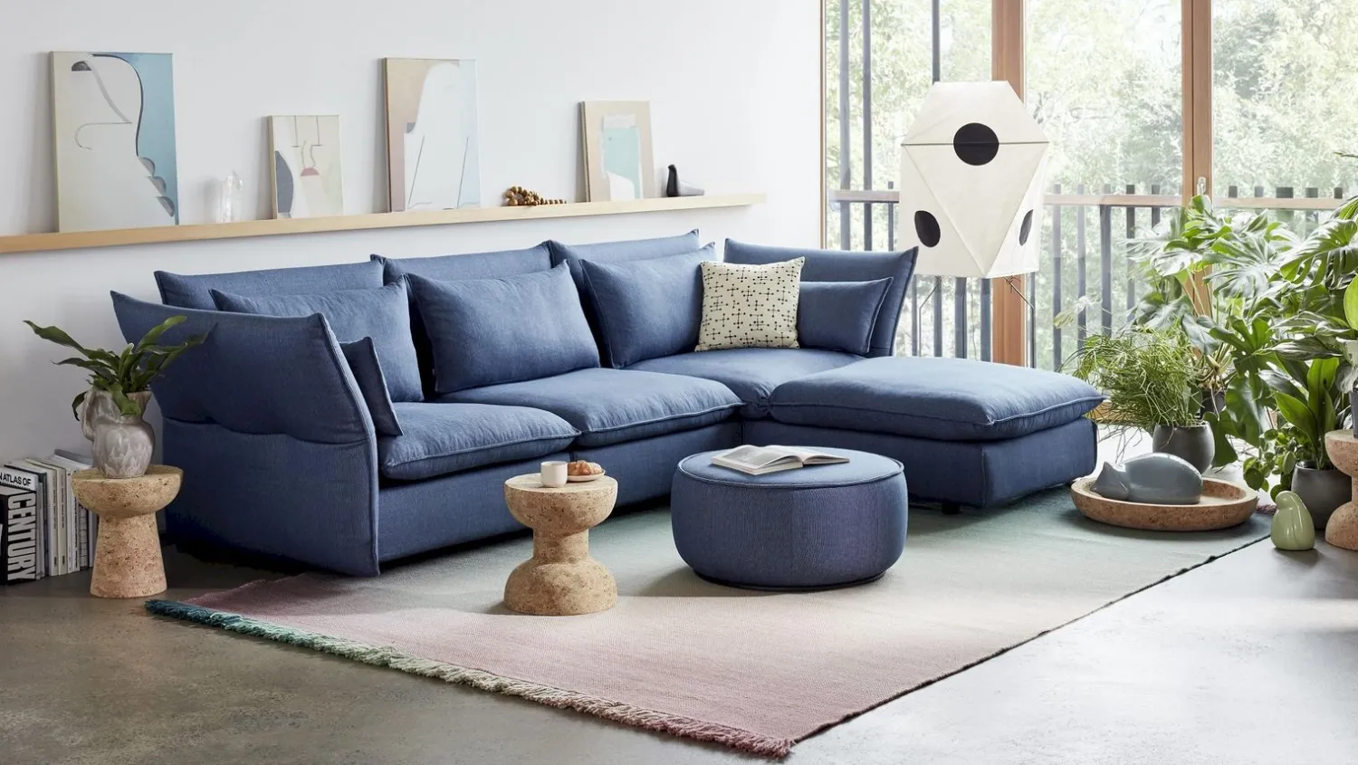 Ronde Bijzettafels-Vitra Cork model E Bijzettafel Bruin