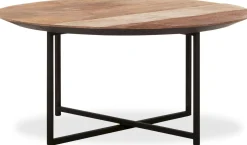 Houten Salontafels|Ronde Salontafels-DTP Home Cosmo Salontafel Bruin