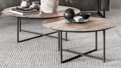 Houten Salontafels|Ronde Salontafels-DTP Home Cosmo Salontafel Bruin
