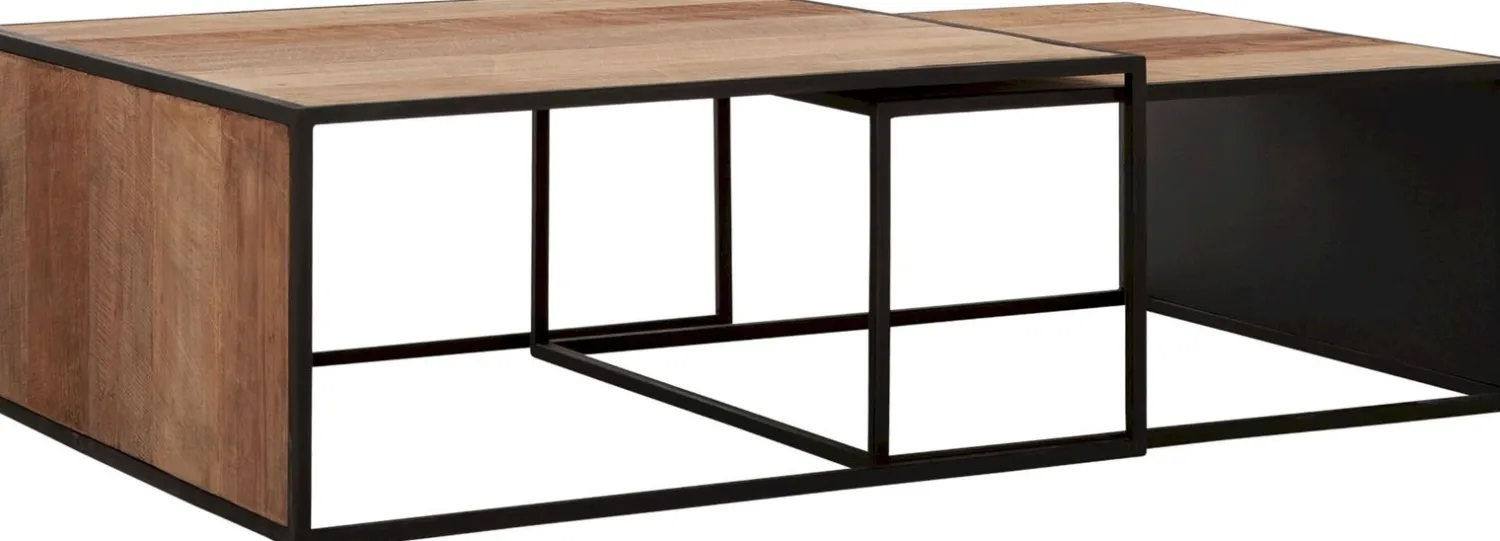 Houten Salontafels|Vierkante Salontafels-DTP Home Cosmo Salontafel Bruin