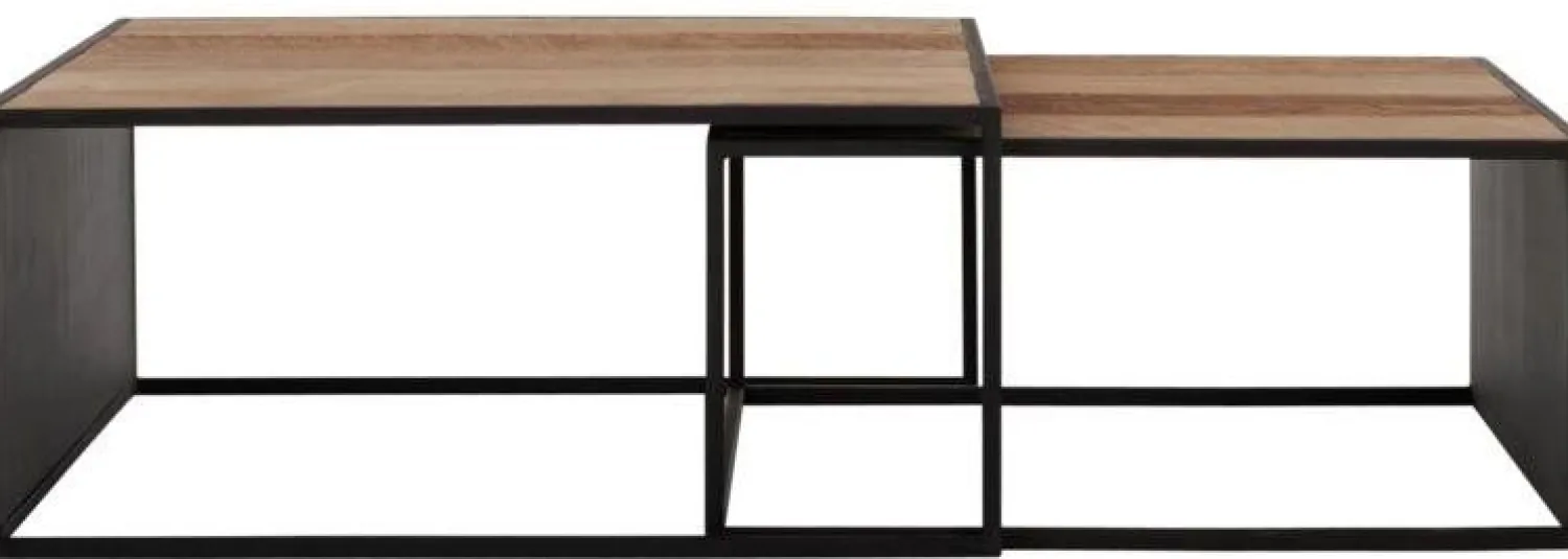 Houten Salontafels|Vierkante Salontafels-DTP Home Cosmo Salontafel Bruin