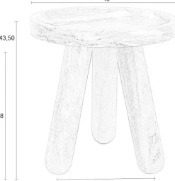 Marmeren Bijzettafels-Zuiver Cosmopolitan Bijzettafel Bruin