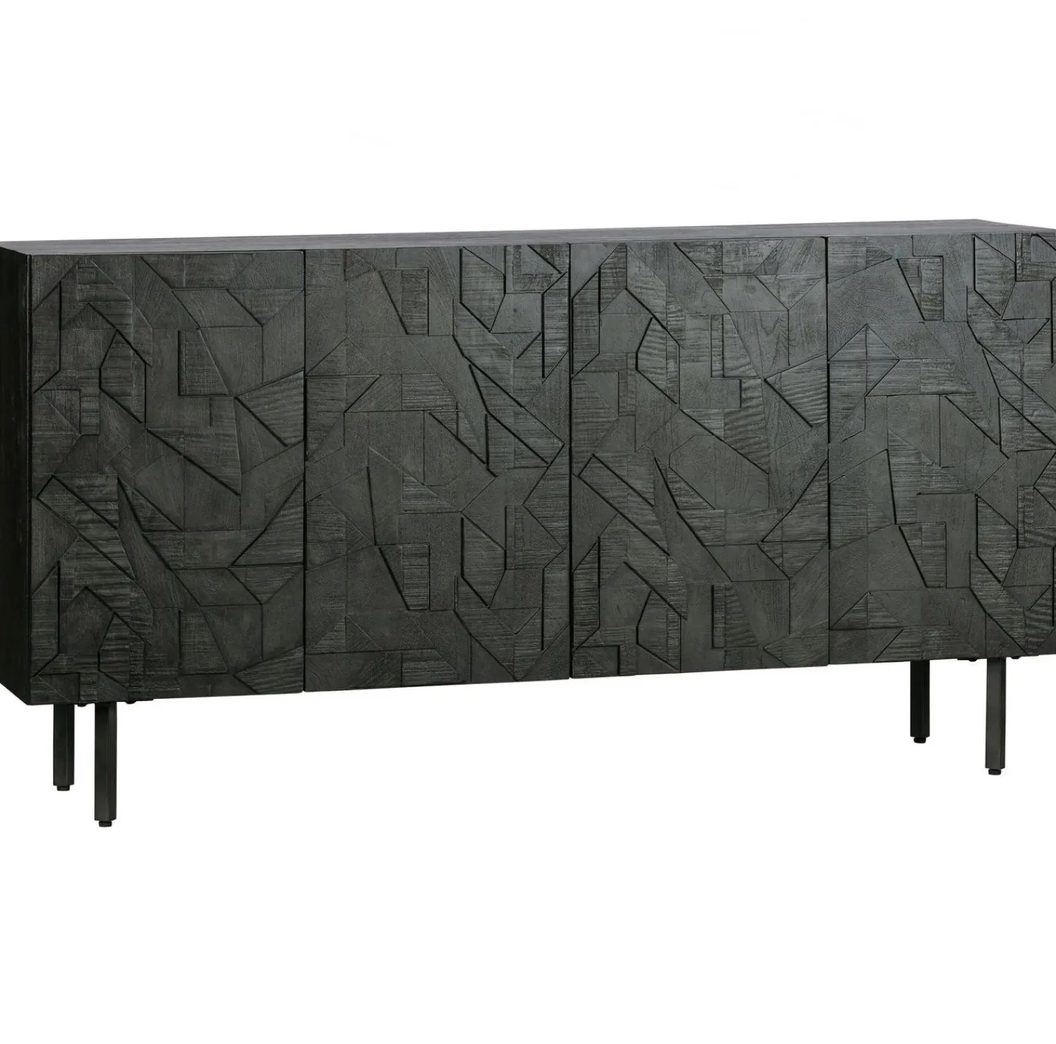Dressoirs-WOOOD Counter Dressoir Zwart