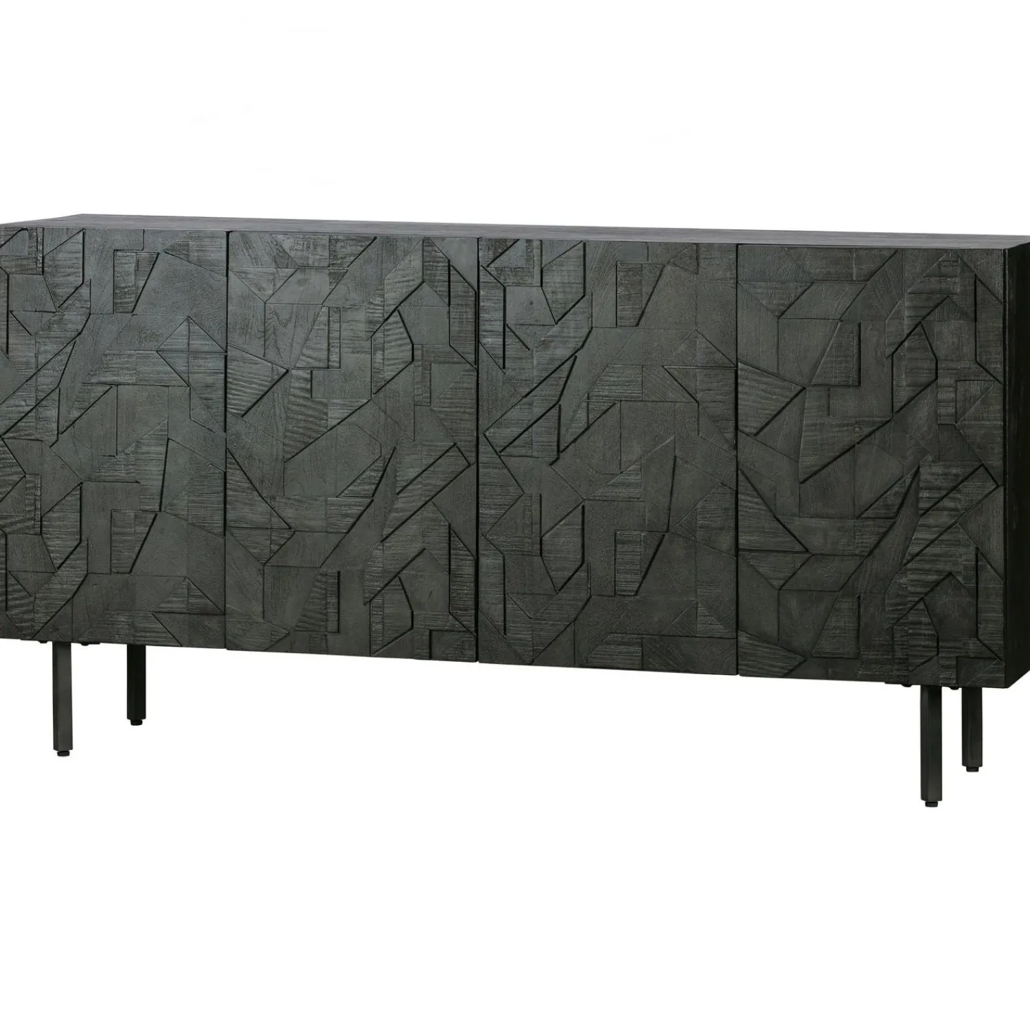 Dressoirs-WOOOD Counter Dressoir Zwart