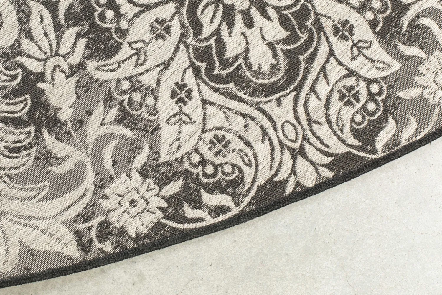 Vloerkleden|Ronde Vloerkleden-Zuiver Coventry Vloerkleed Black